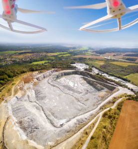 skydrone mine carriere topographie par drone